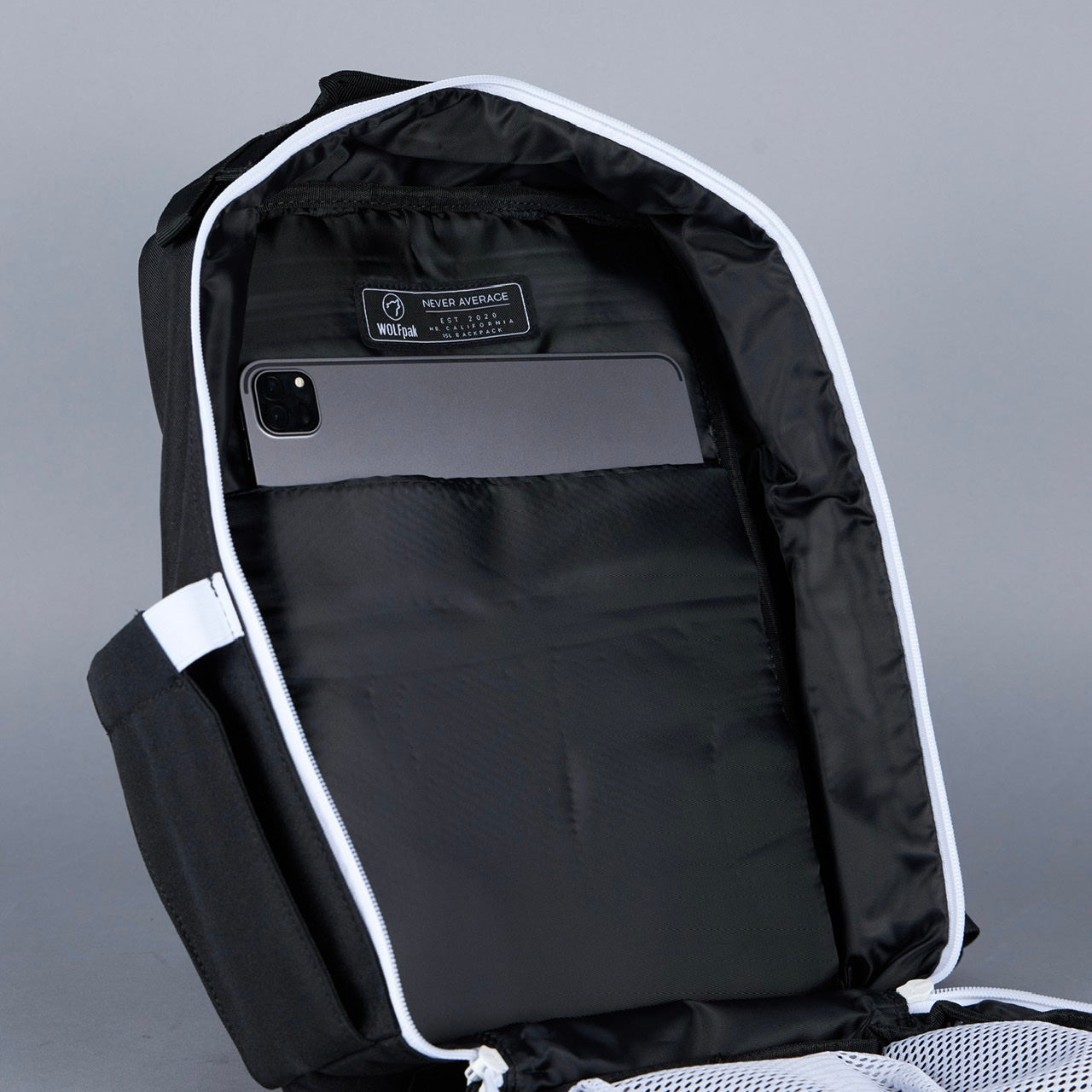 15L Backpack Alpha Black White Accents