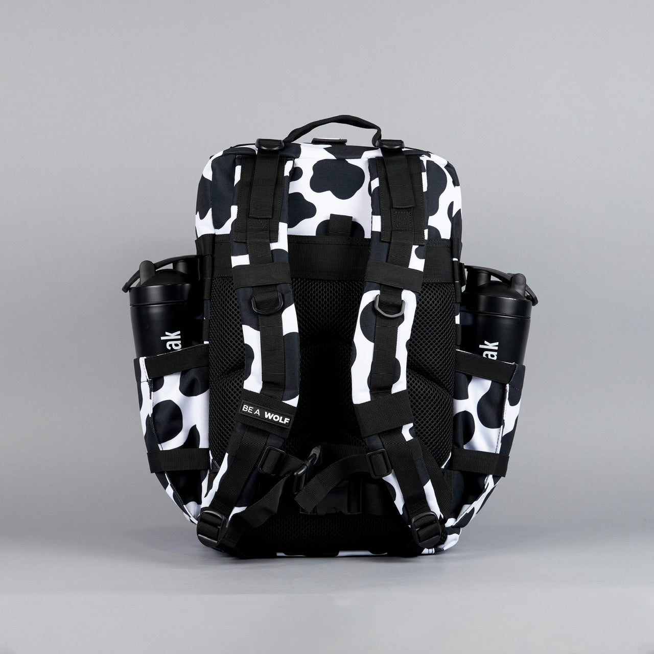 45L Backpack Black White Cow