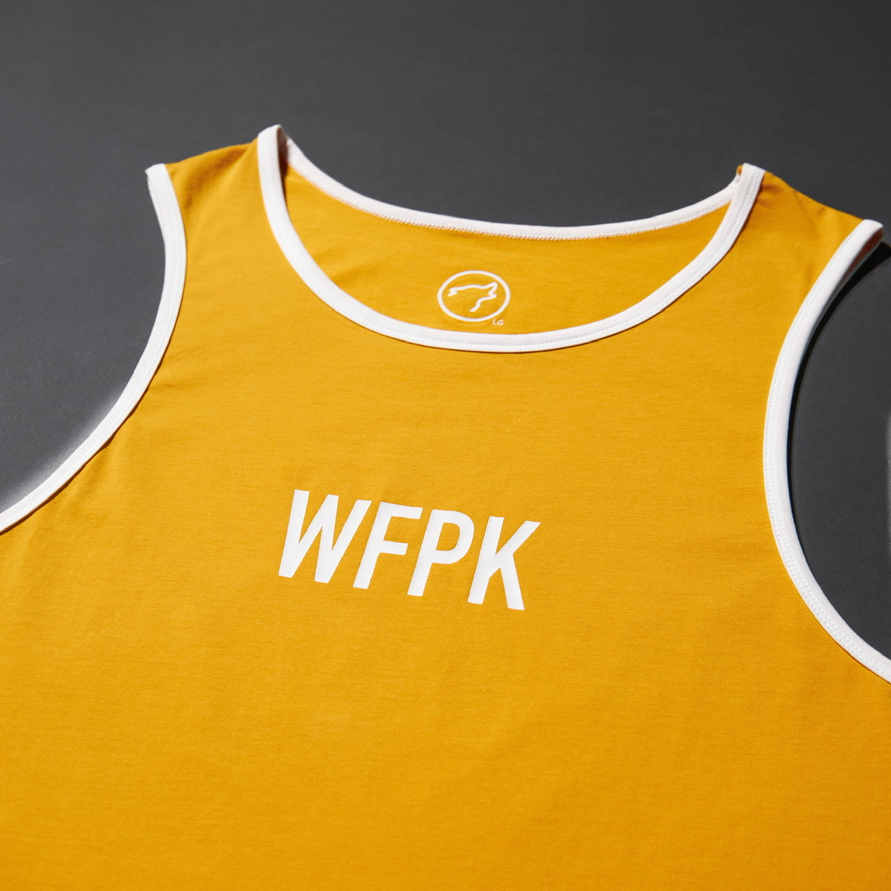 Men's Performance Tank Amber W/ Off White Border