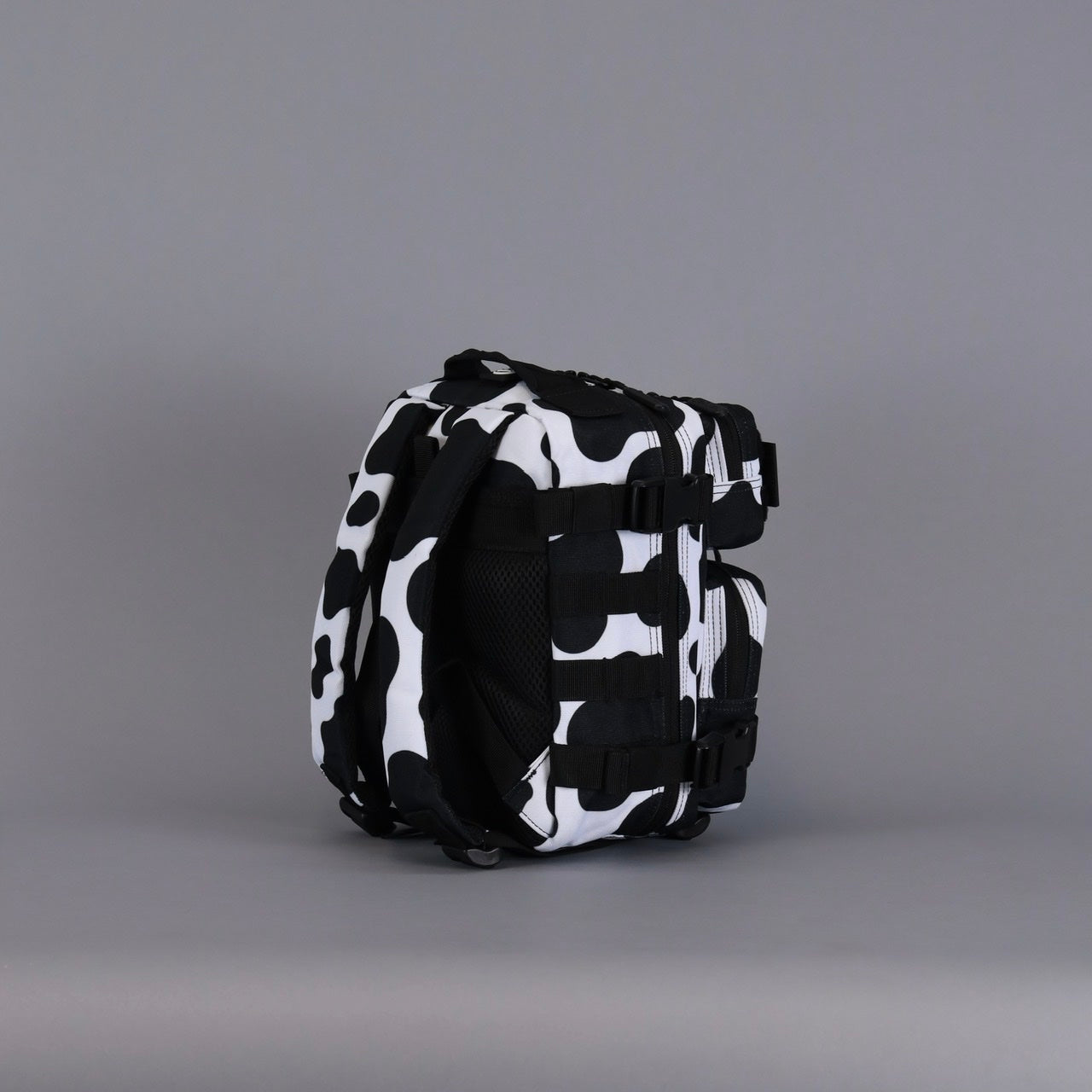 9L Backpack Mini Black White Cow