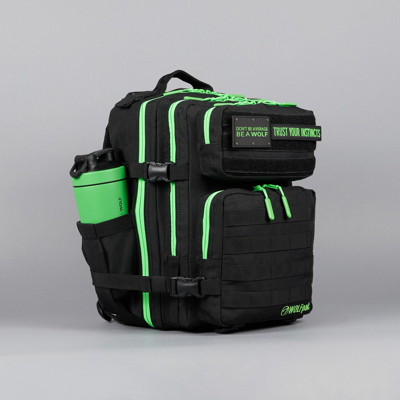 25L Backpack Black Neon Green