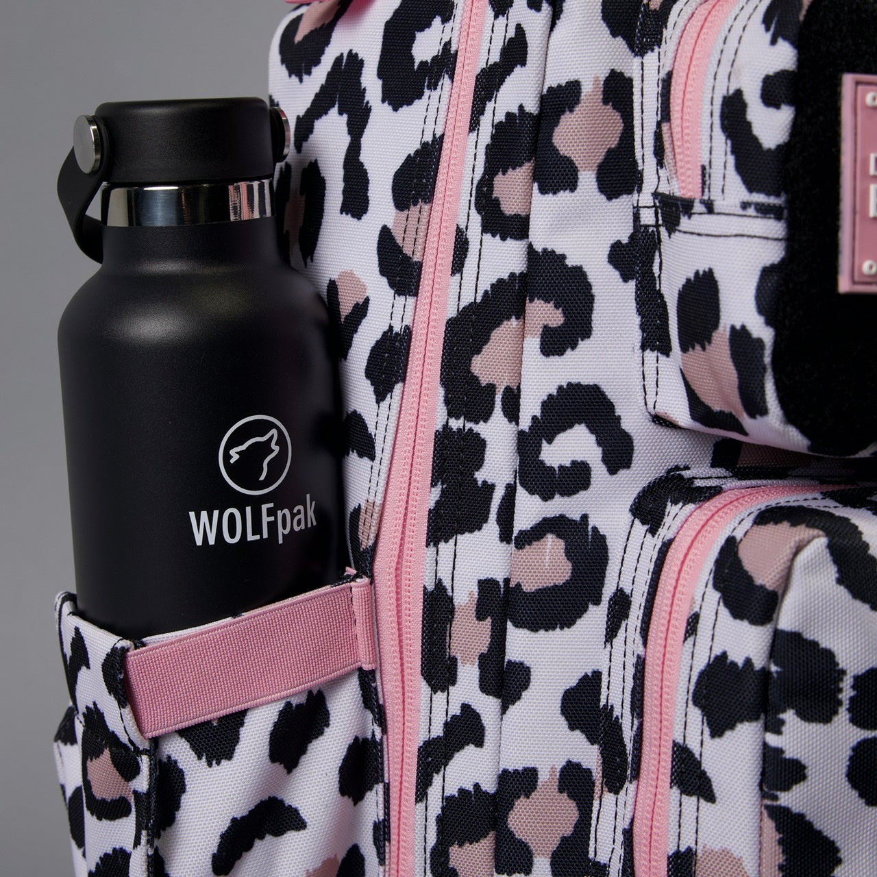 15L Backpack Leopard Pink Zip