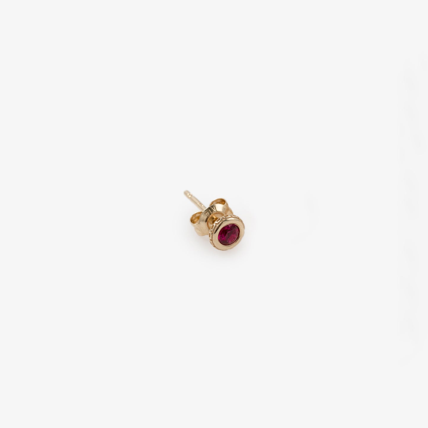 14Kt Small Gemstone Earring