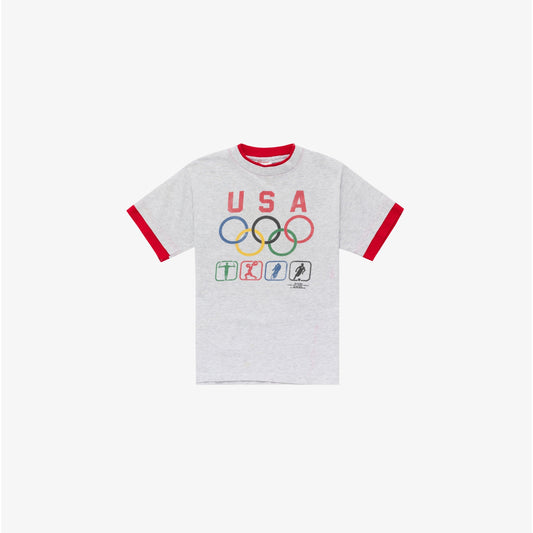 Vintage Kids USA Olympics Ringer Tee