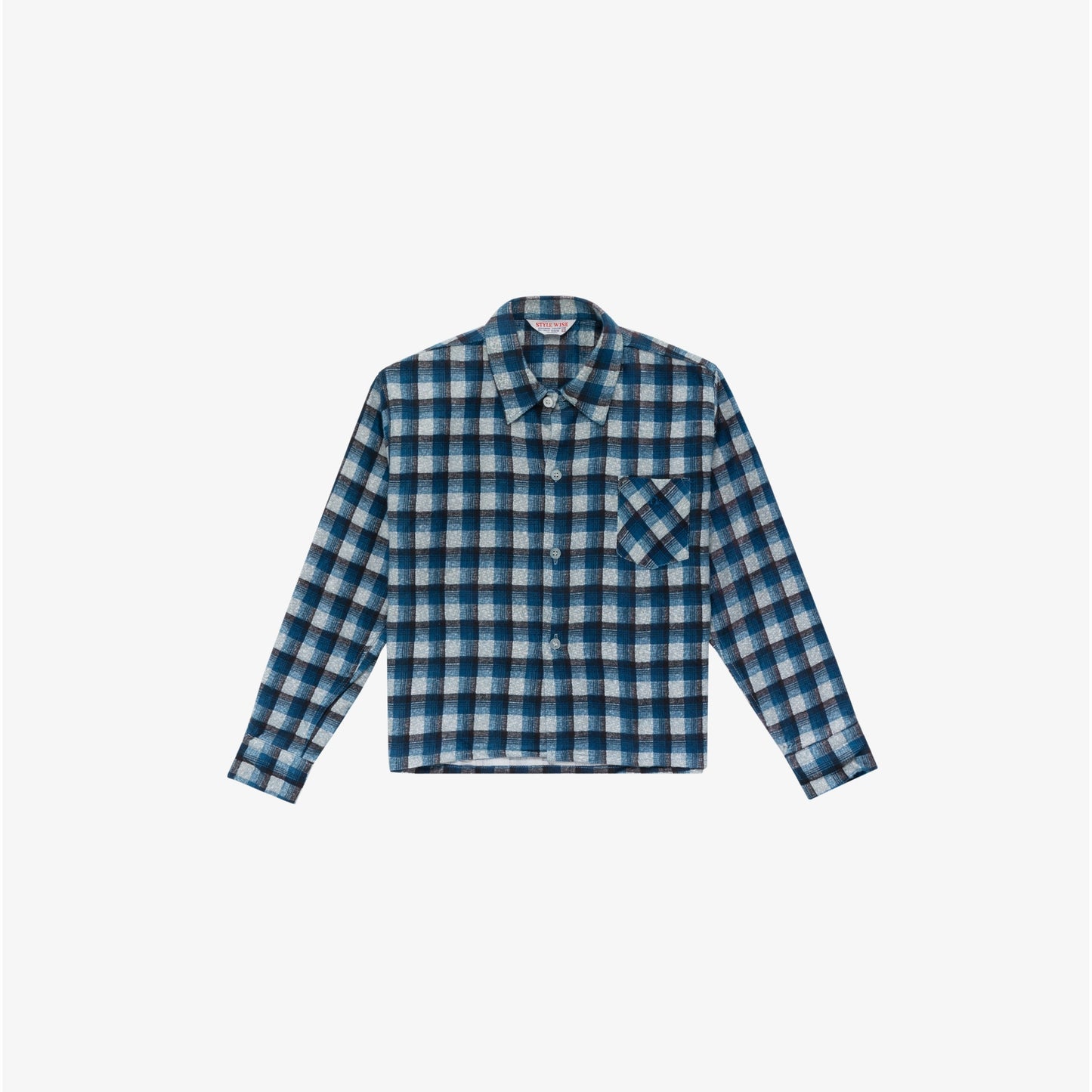 Vintage Kids Blue Plaid Shirt