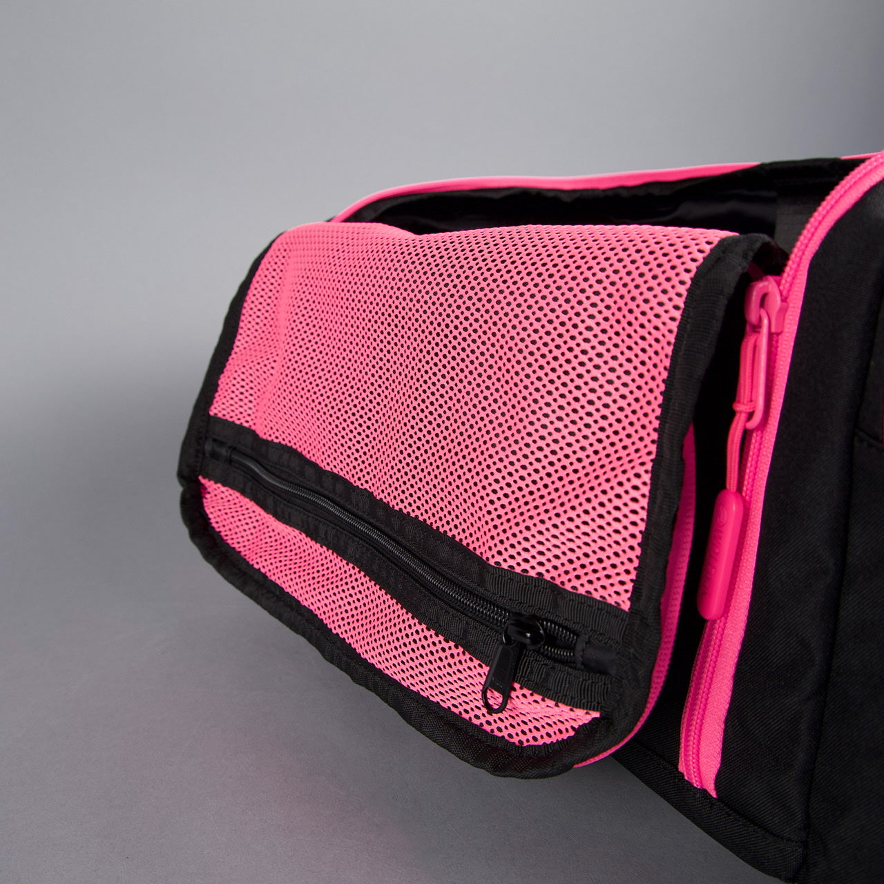 20L Mini Duffle Bag Black Neon Pink