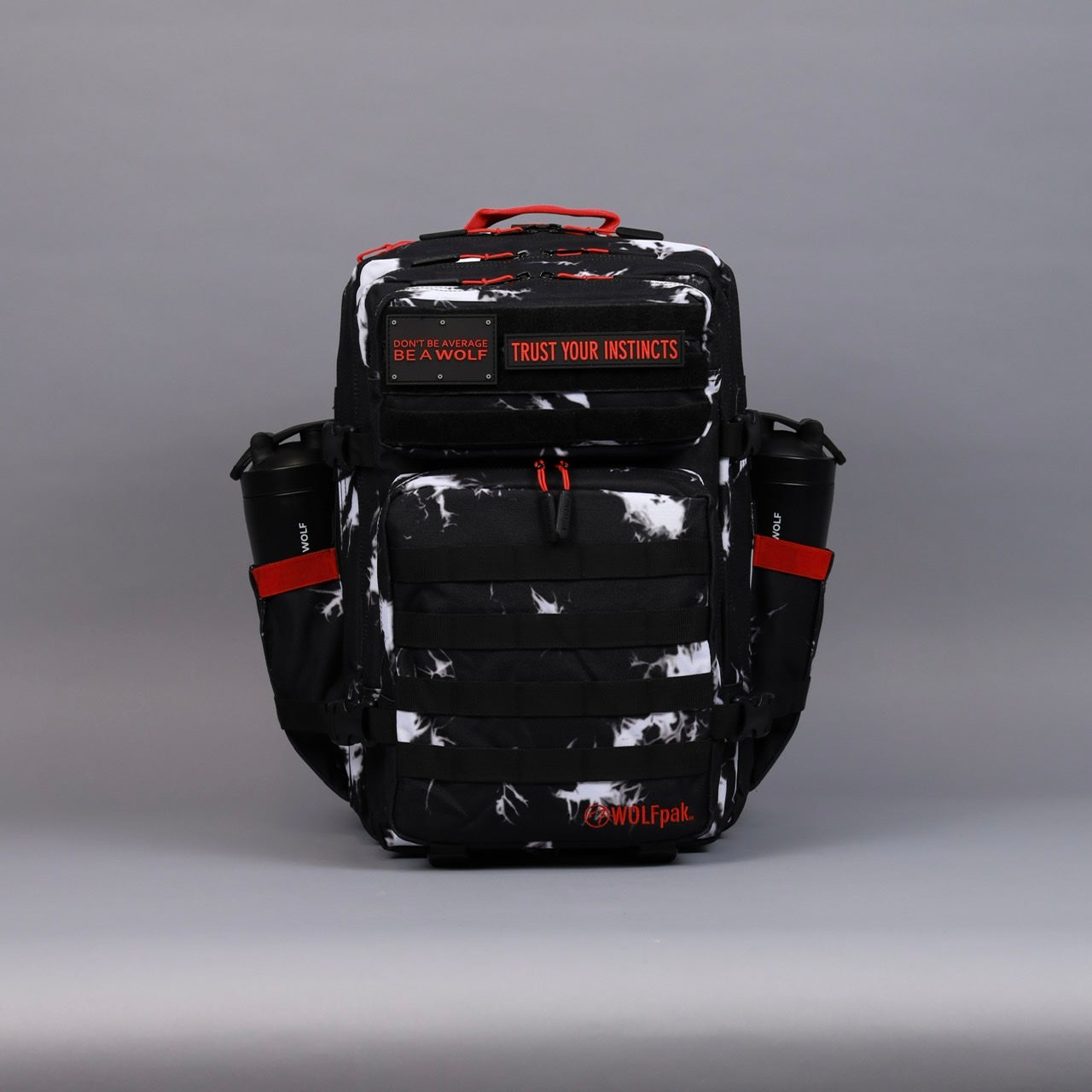 45L Backpack Black Lightning Immortal Red