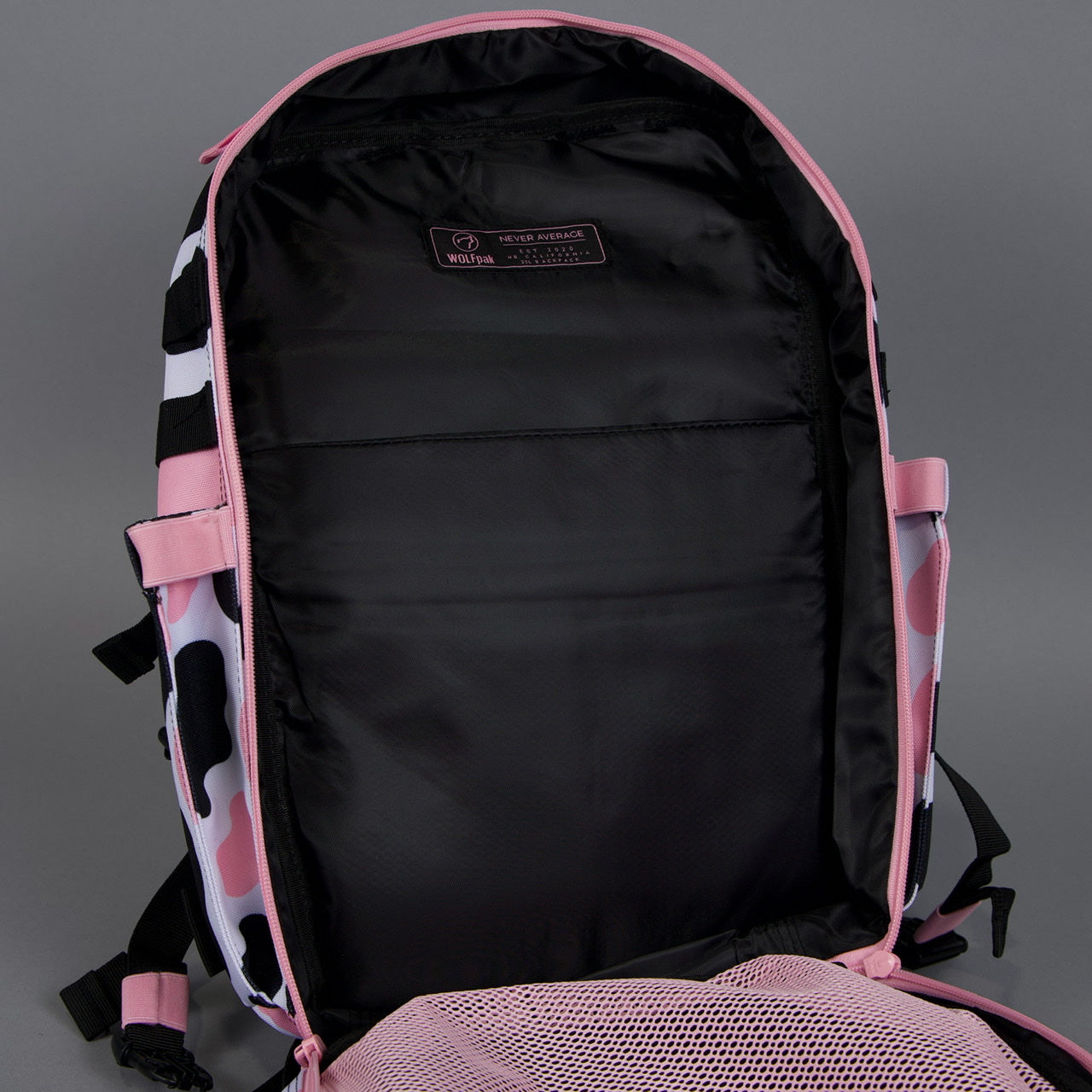 35L Backpack Pink Black Cow