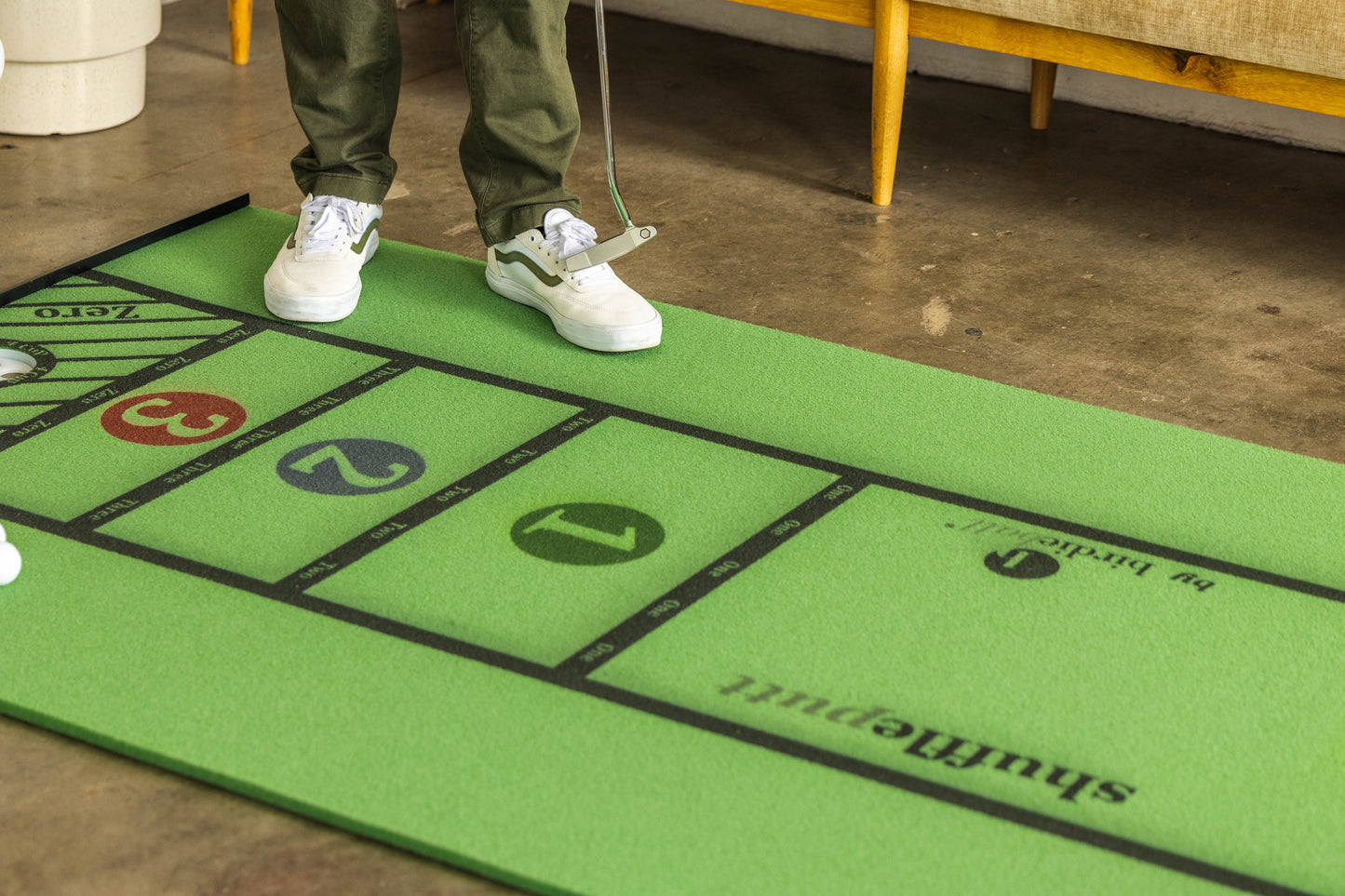 Golf Putting Game - ShufflePutt! Putting and Shuffleboard with a "Drain It" Twist (4 SIZES)