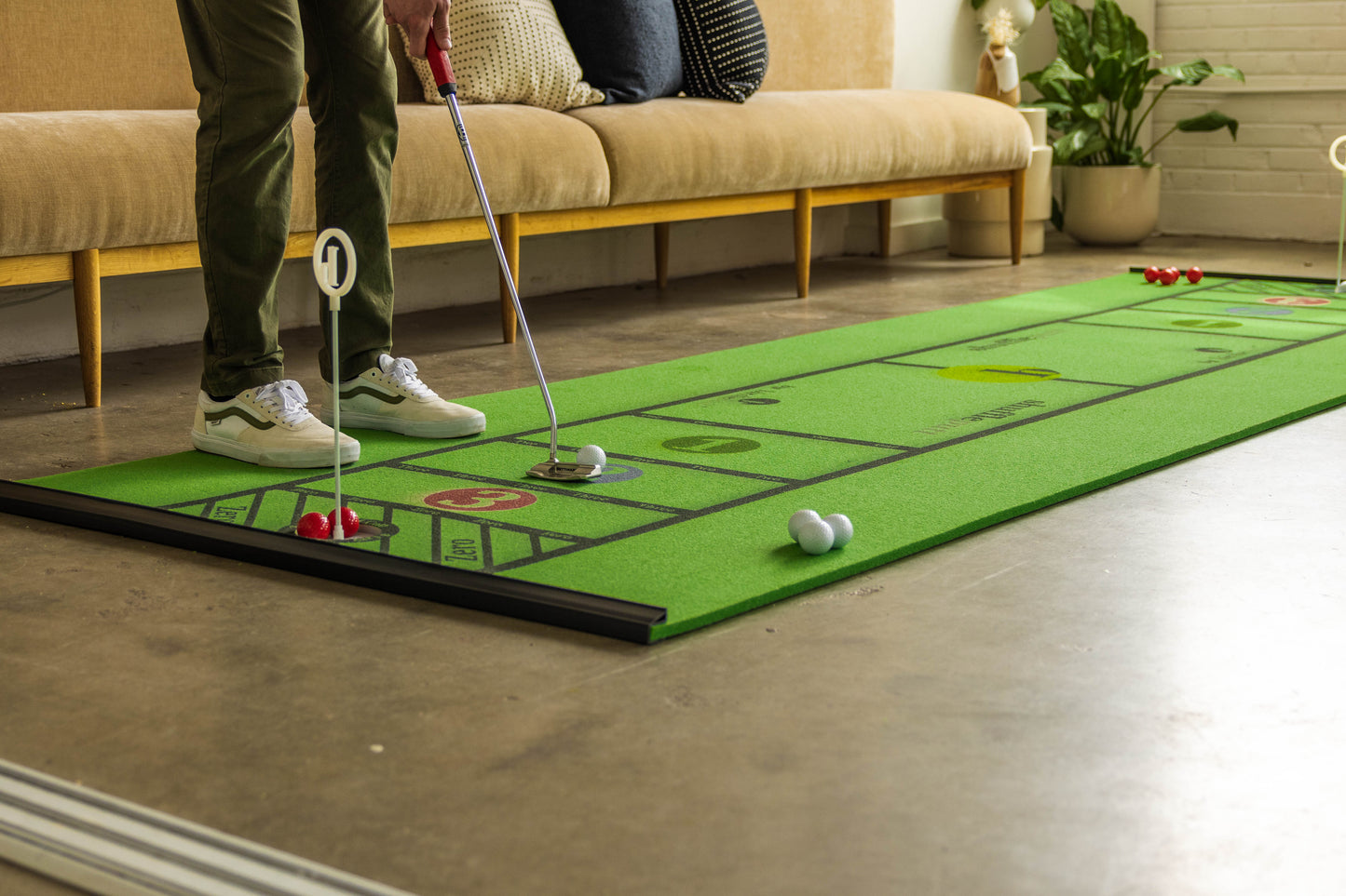 Golf Putting Game - ShufflePutt! Putting and Shuffleboard with a "Drain It" Twist (4 SIZES)