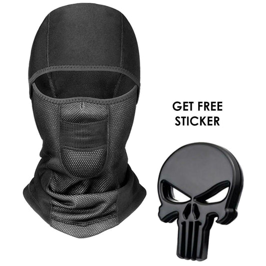 Alr™ Full Face Mask Balaclava with FREE 3D Skull Sticker Bundle