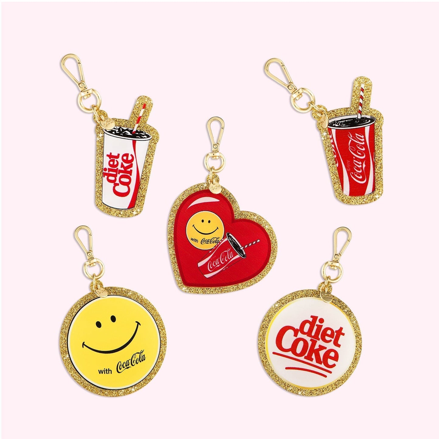 Fountain Coca-Cola Glitter Bag Charm