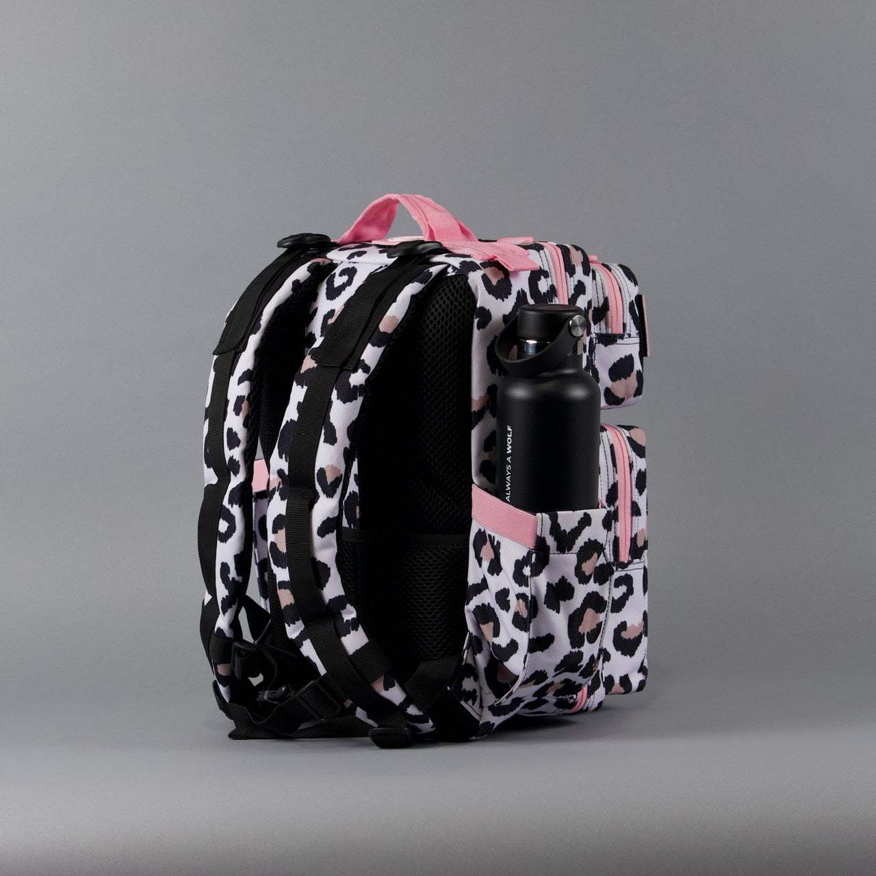 15L Backpack Leopard Pink Zip