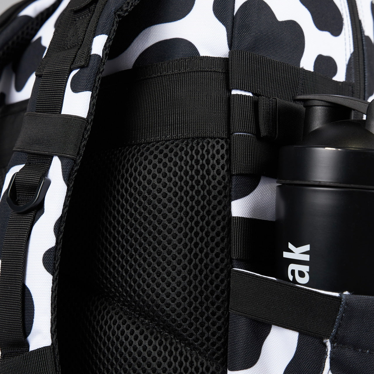 45L Backpack Black White Cow