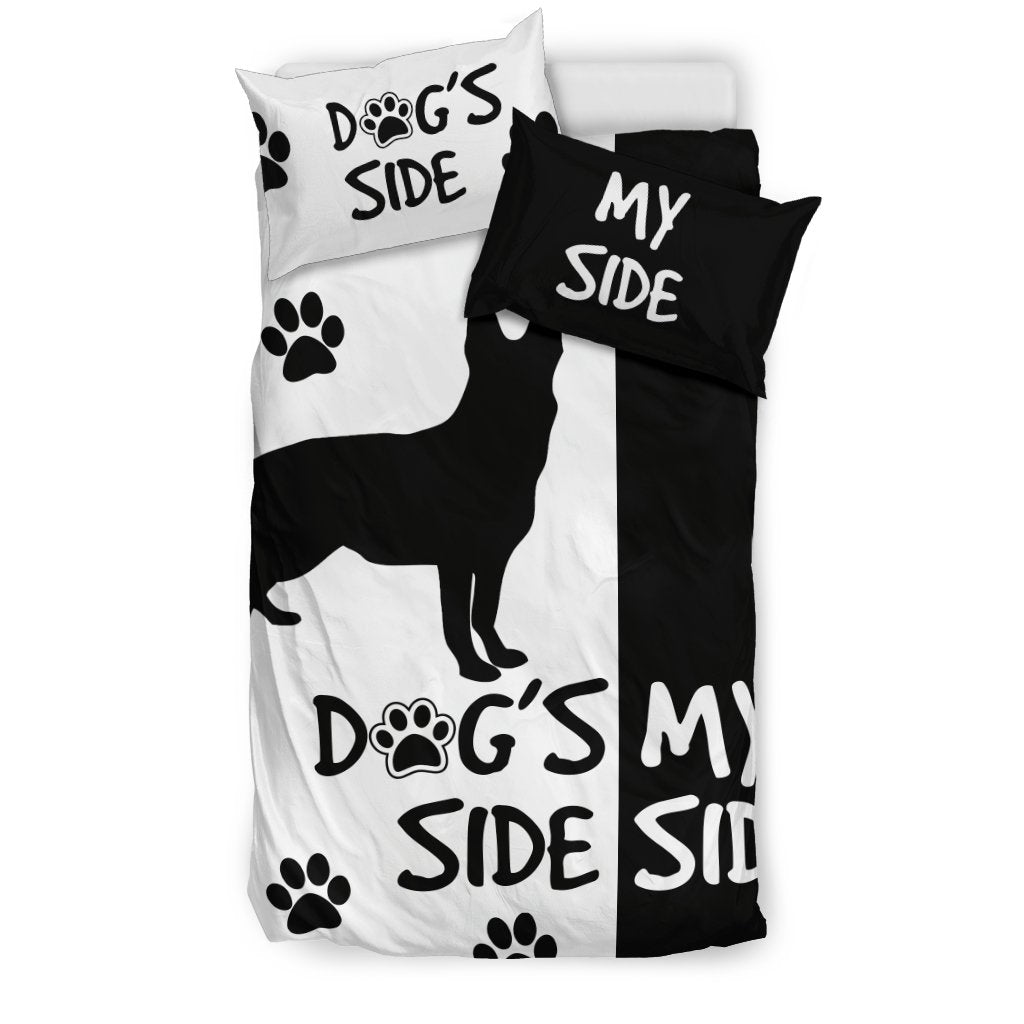 "Dog's Side, My Side" German Shepherd Duvet Cover