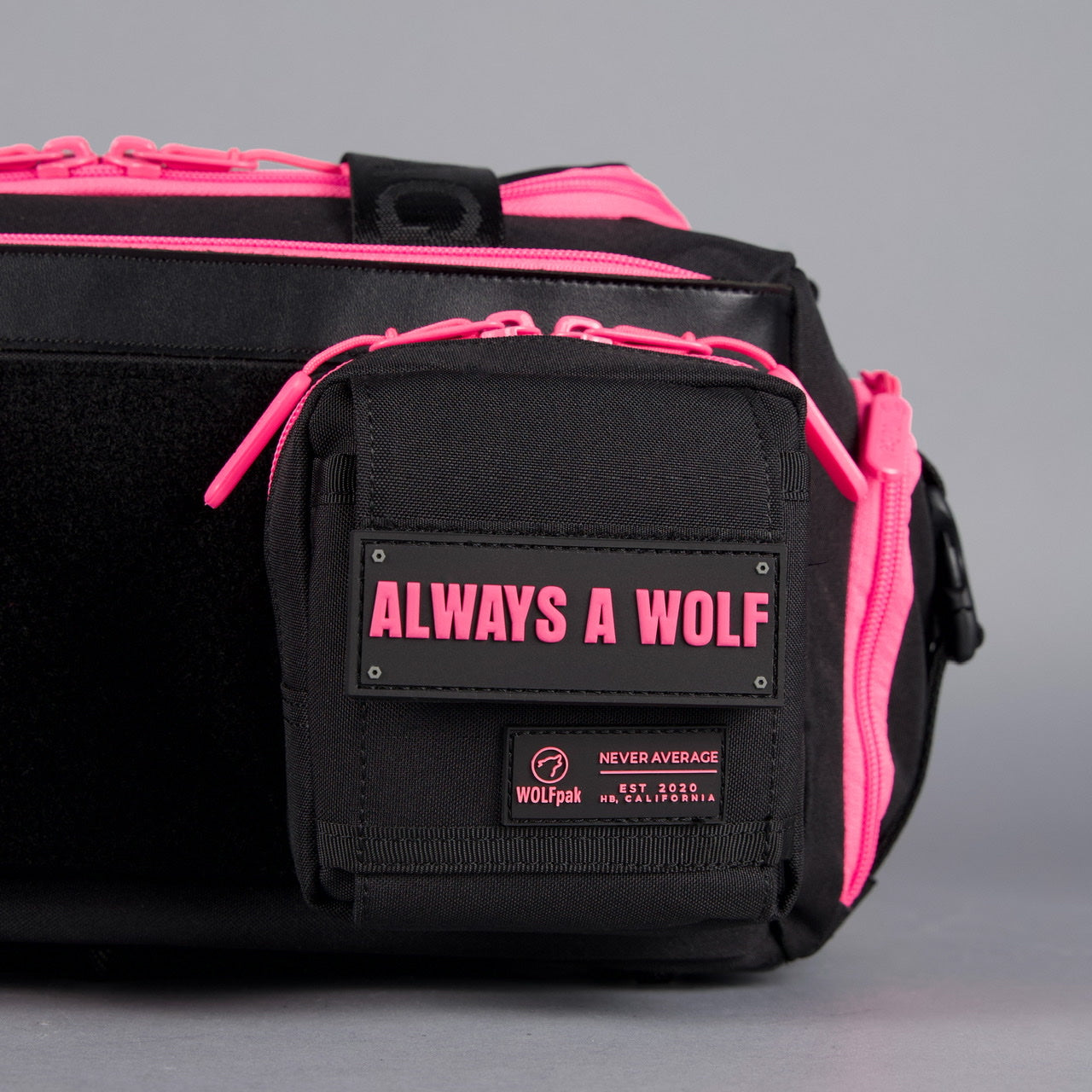 20L Mini Duffle Bag Black Neon Pink