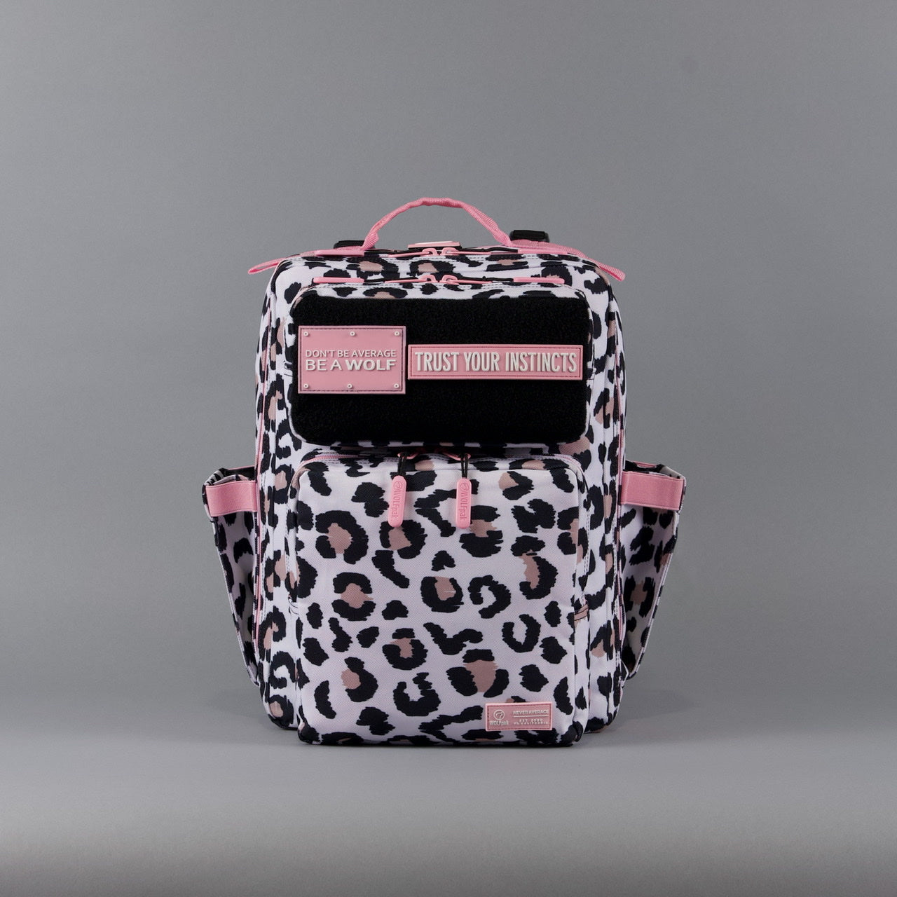 15L Backpack Leopard Pink Zip