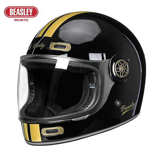 Black & Gold Beasley Motorcycle Helmet
