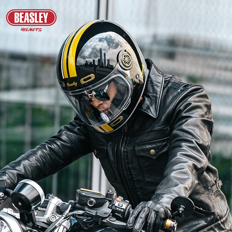 Black & Gold Beasley Motorcycle Helmet