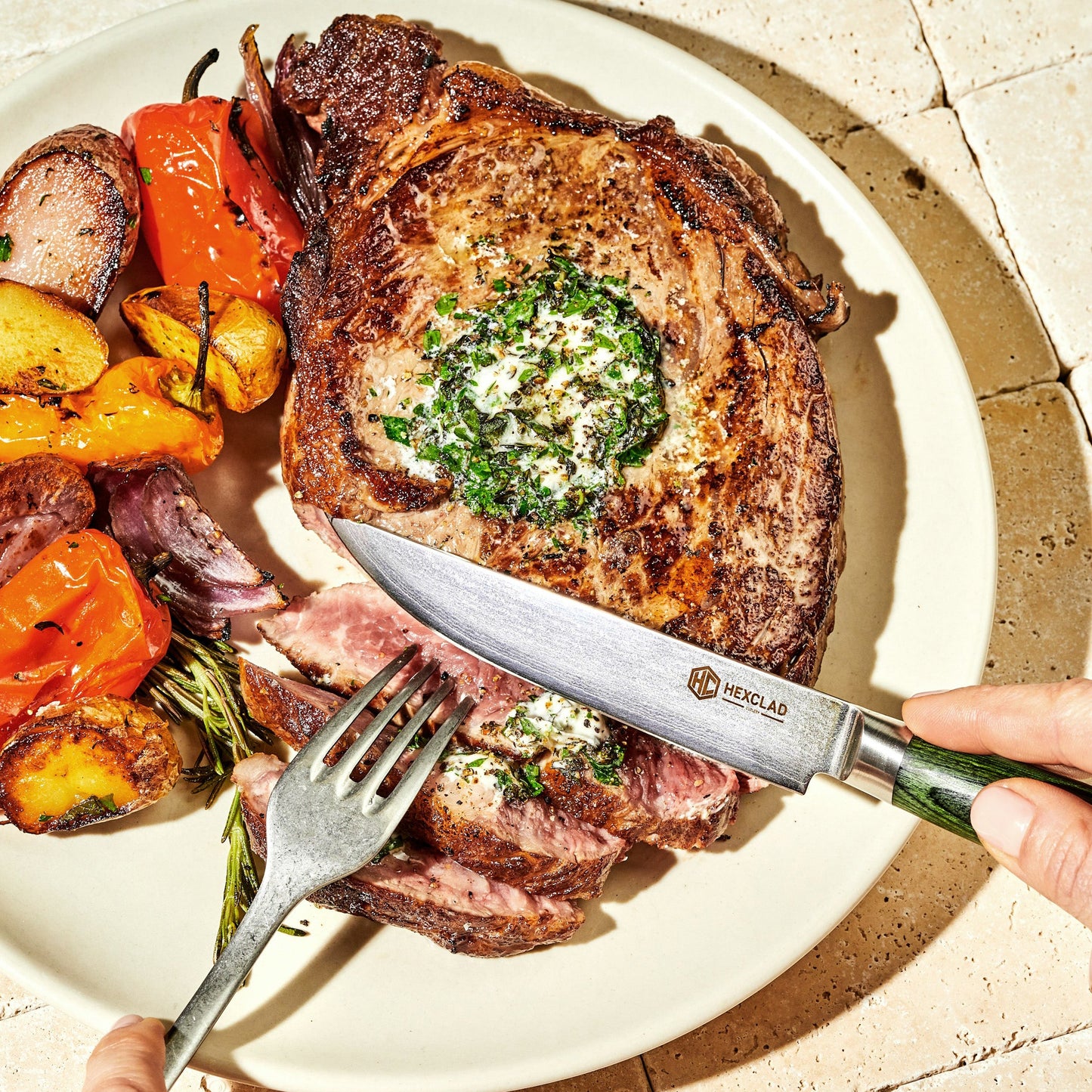 8pc Steak Knife and Bistecca Plate Set