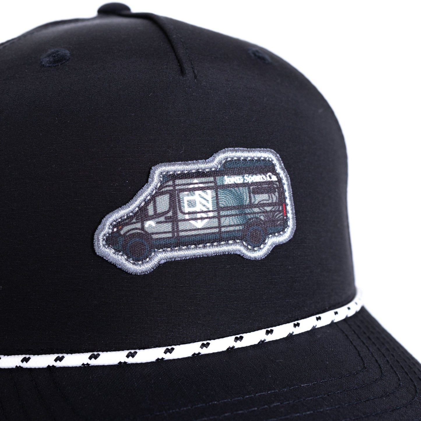 George Jones Van Rope Snapback Curved - Black