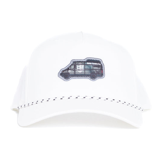 George Jones Van Rope Snapback Curved - White