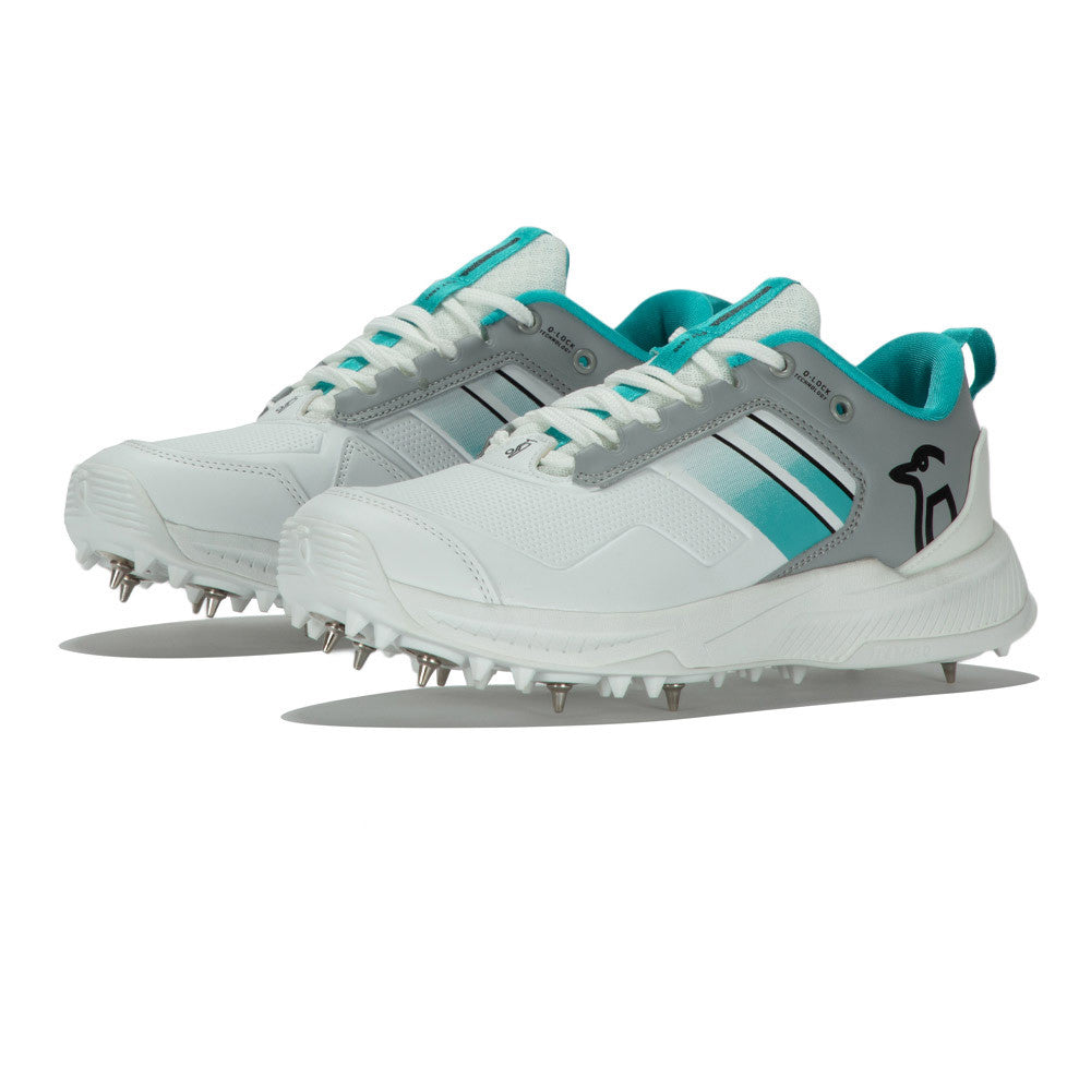 "Kookaburra KC 1.0 Men's Cricket Shoe Spike White/Light Blue - Team Kookaburra