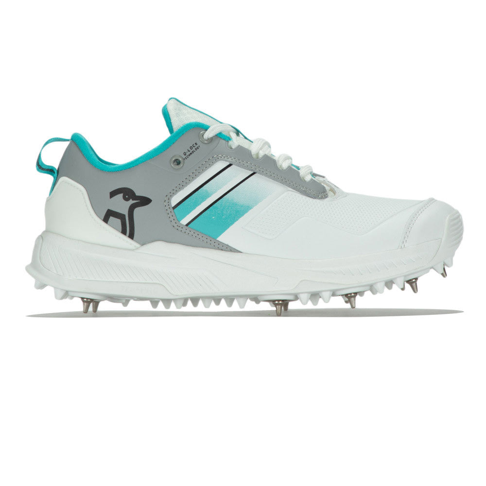 "Kookaburra KC 1.0 Men's Cricket Shoe Spike White/Light Blue - Team Kookaburra