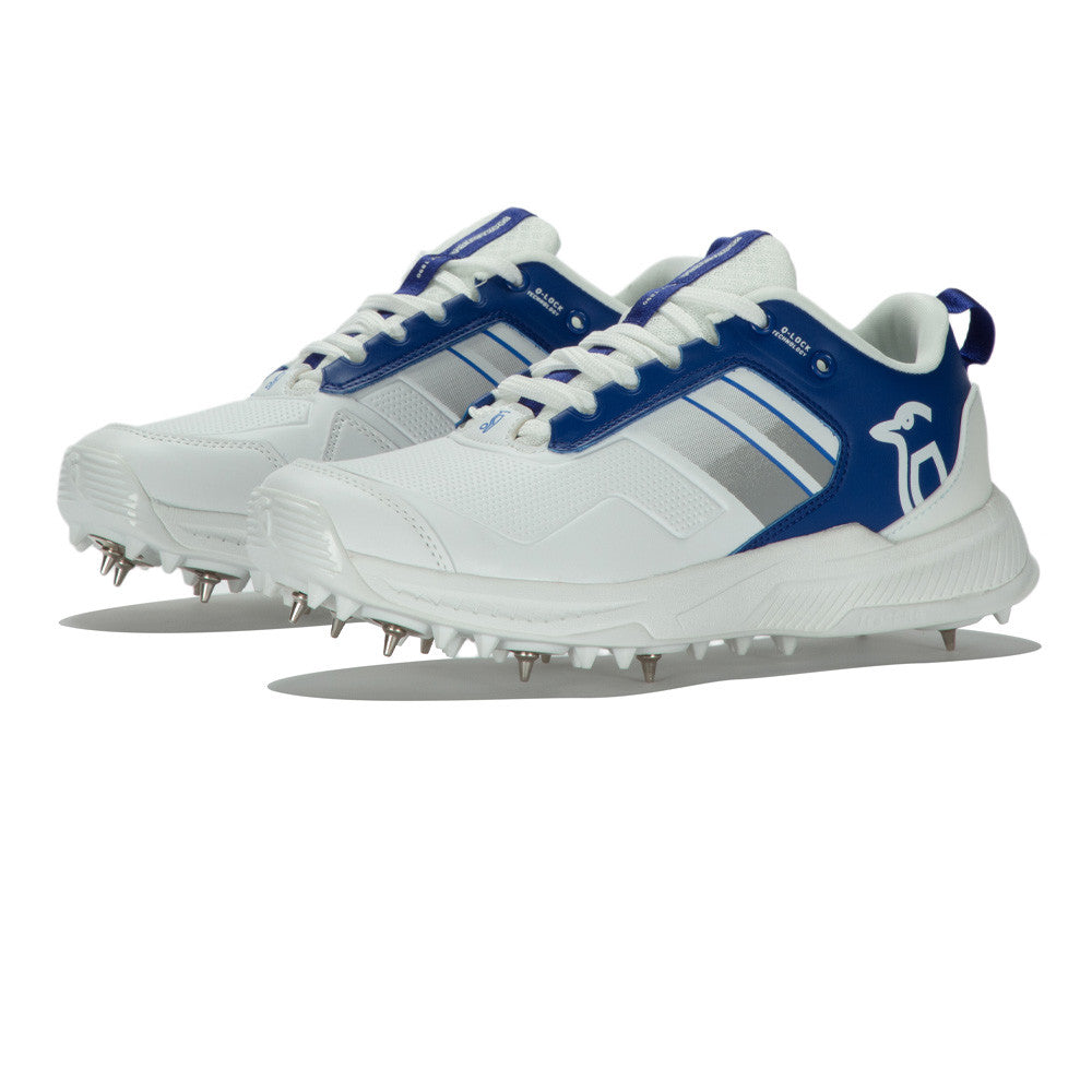 Kookaburra KC 1.0 Men's Cricket Shoe Spike White/Royal Blue - Team Kookaburra