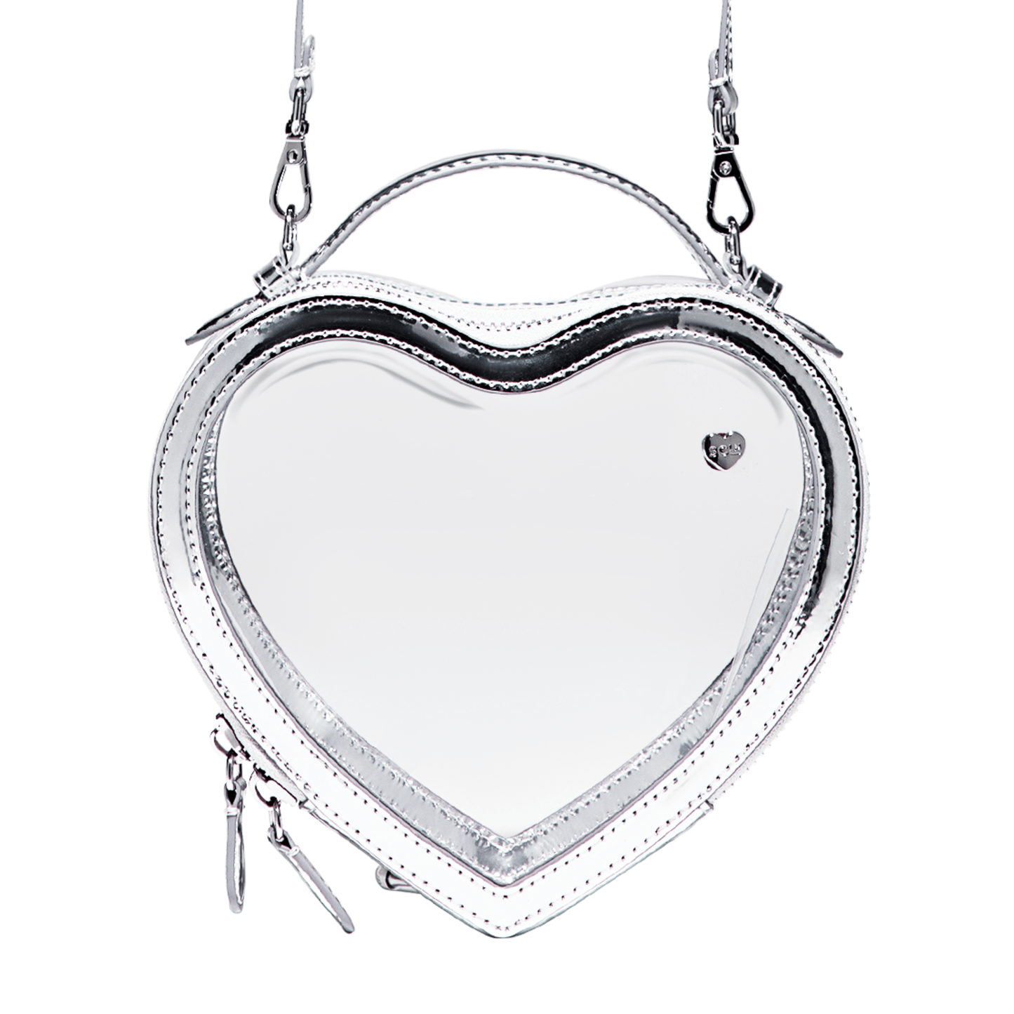 Clear Heart Crossbody Bag