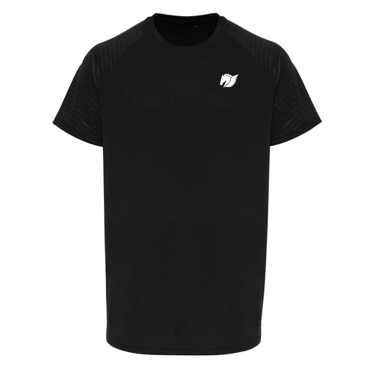 Embossed Sleeve Training Tee - Black