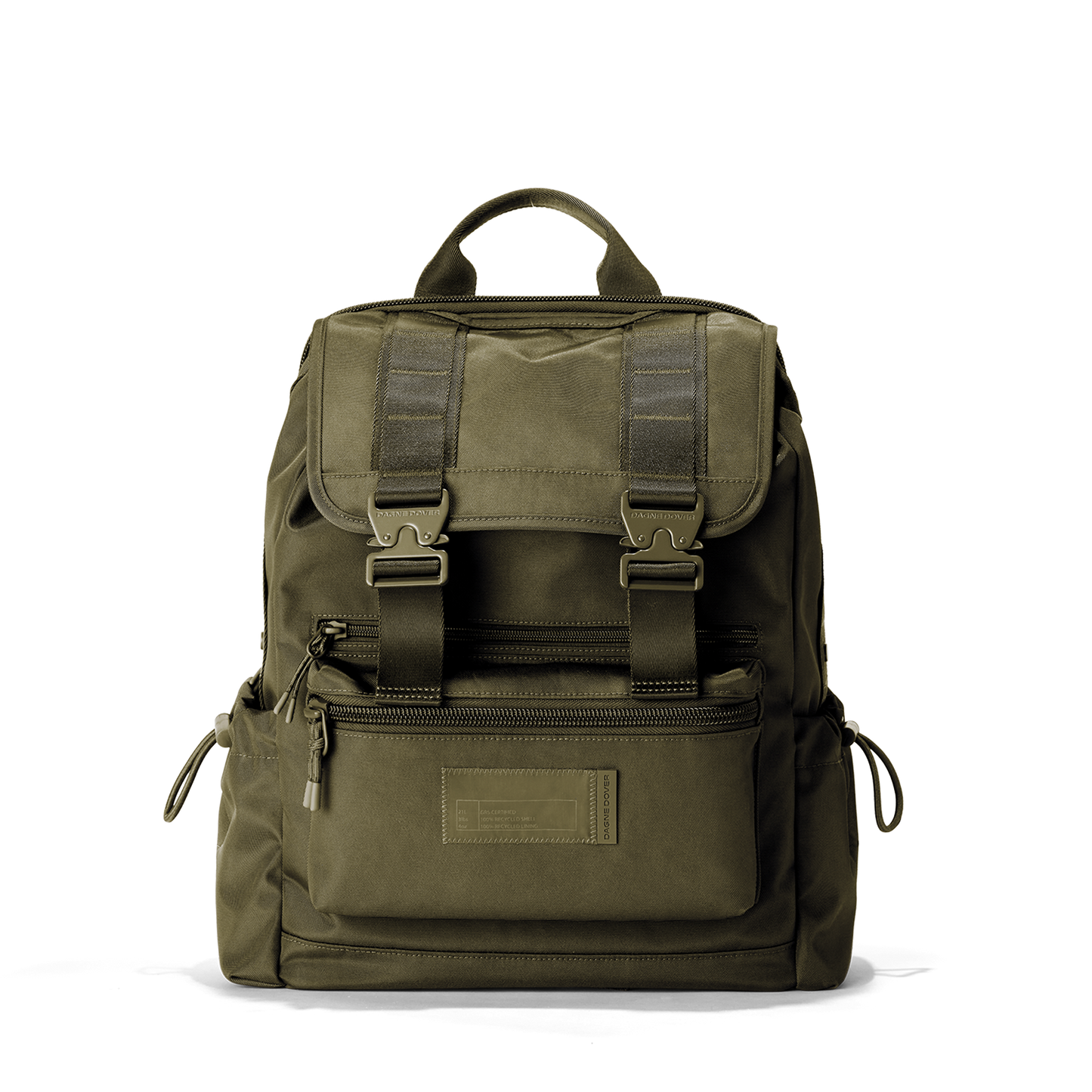 Brooklyn Flap Top Backpack in Dark Moss