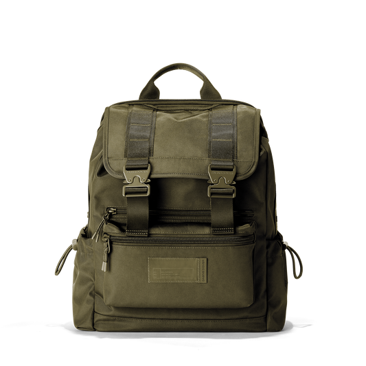 Brooklyn Flap Top Backpack in Dark Moss