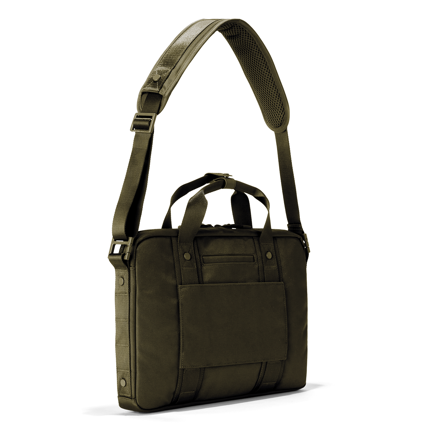 Oslo Slim Laptop Bag in Dark Moss