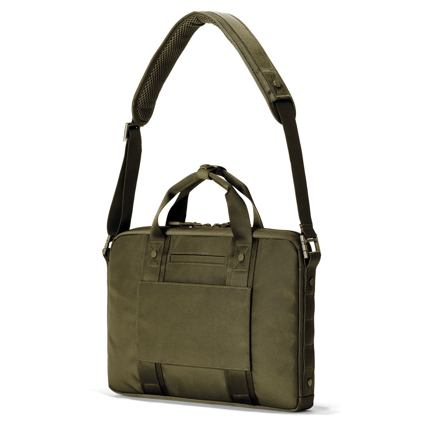 Oslo Slim Laptop Bag in Dark Moss