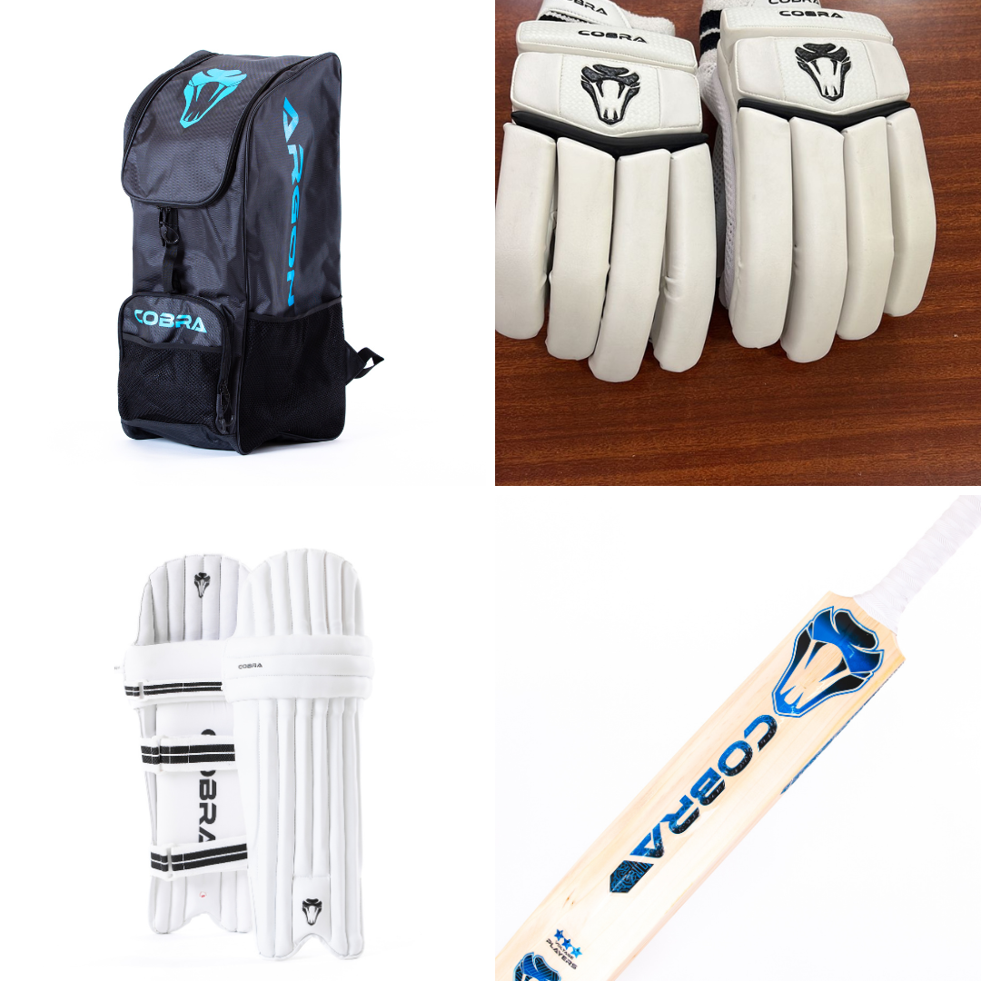 FULL JUNIOR BAT BUNDLE CLUB EDITION - JUNIOR BAT ,CLUB PADS & CLUB GLOVES & CLUB DUFFLE BAG