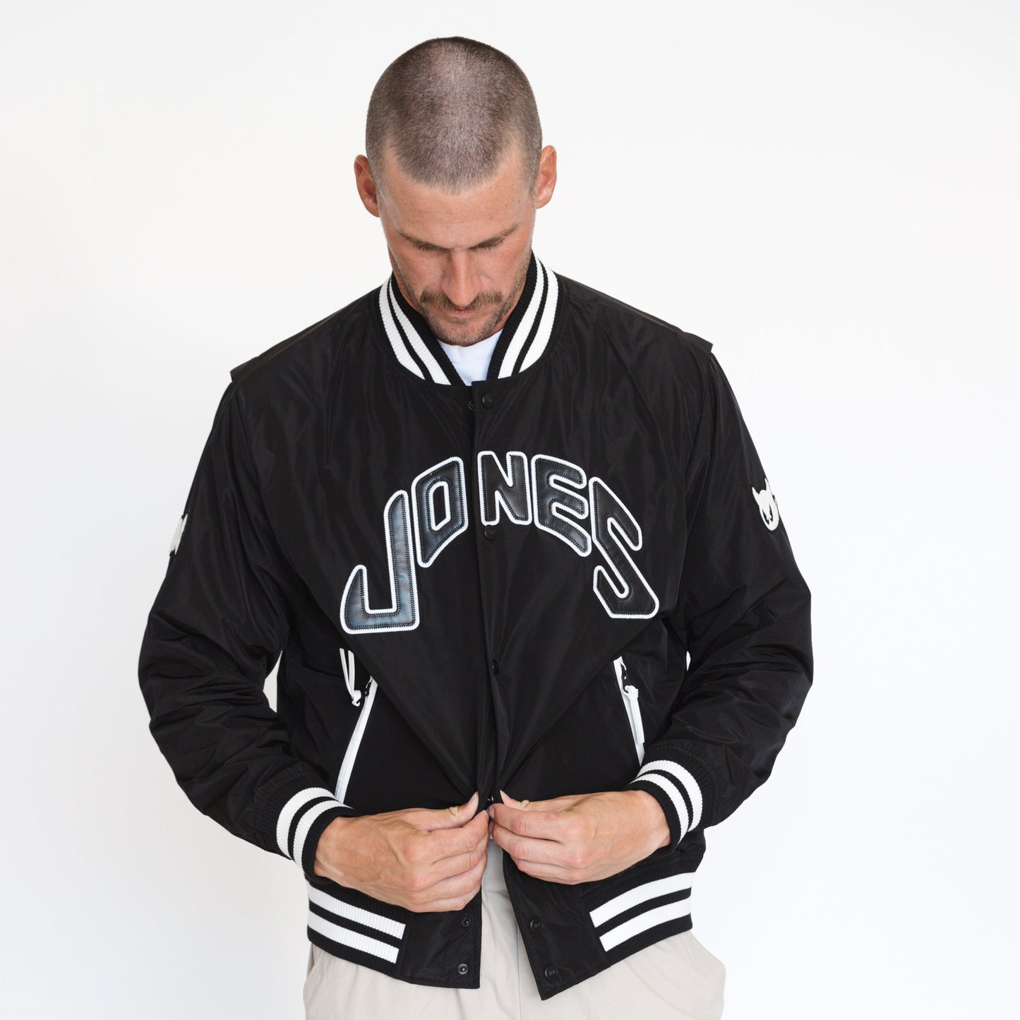 Jones x WAAC Clubhouse Varsity Jacket - Black