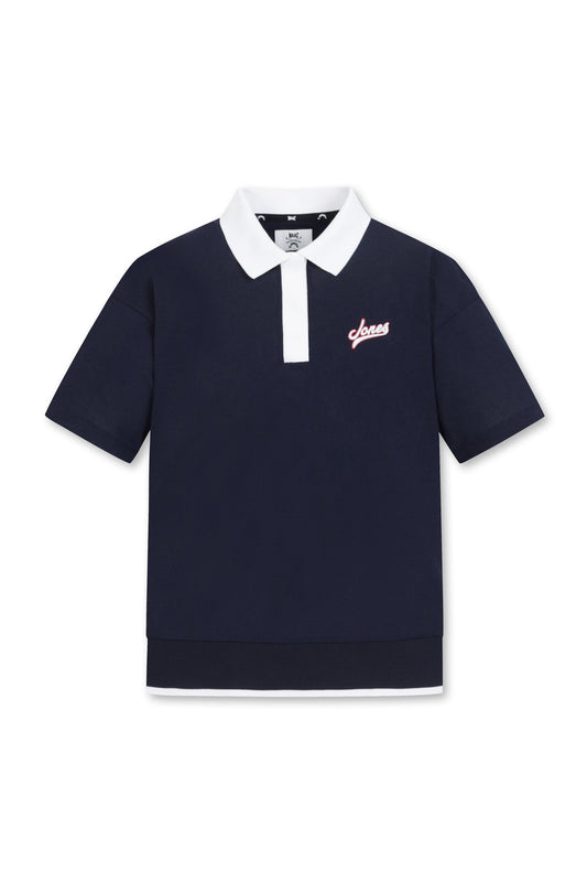 Jones x WAAC Women's Knit Rib Polo - Navy