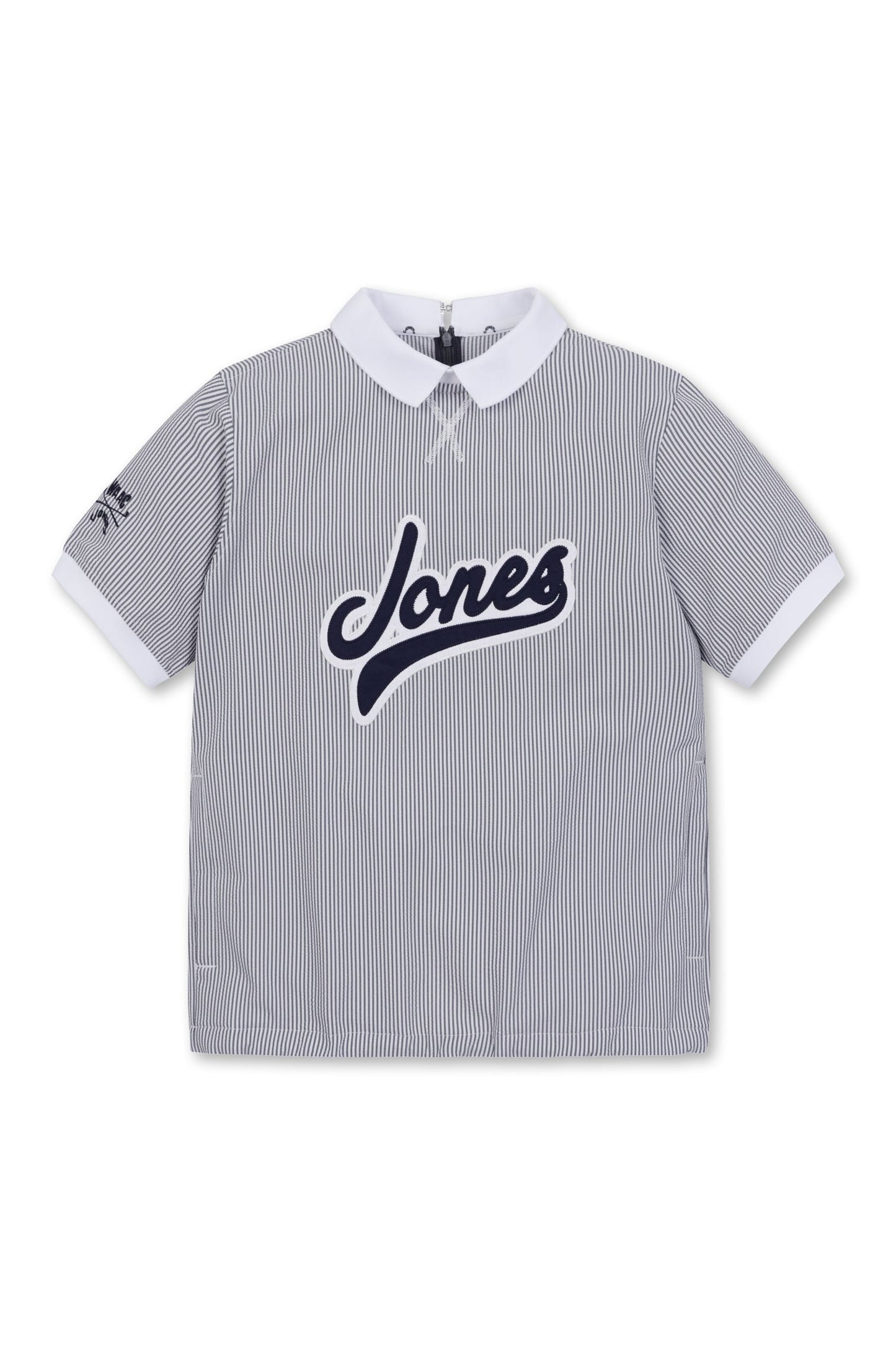 Jones x WAAC Women's Seersucker Polo - Navy