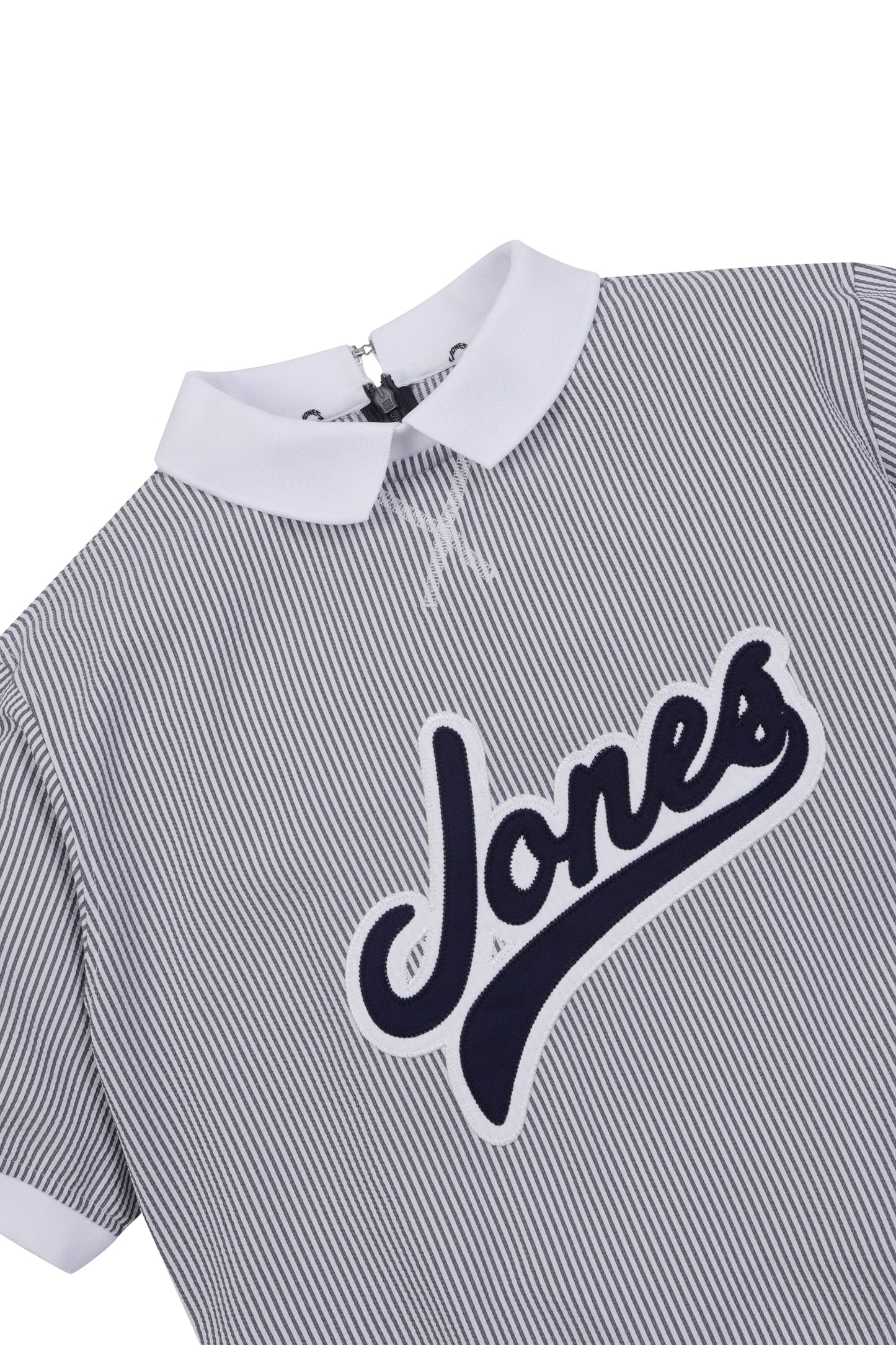 Jones x WAAC Women's Seersucker Polo - Navy