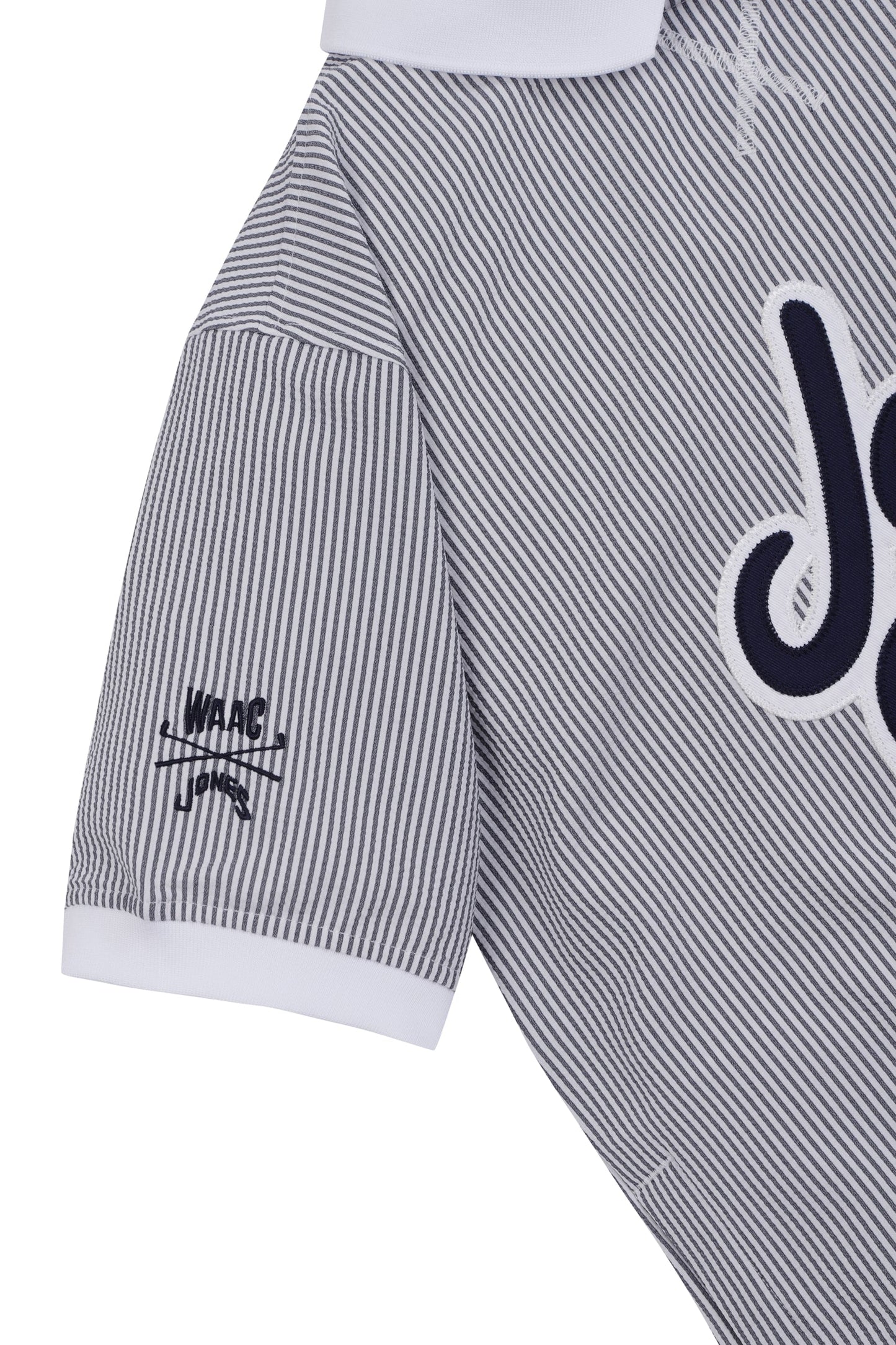 Jones x WAAC Women's Seersucker Polo - Navy