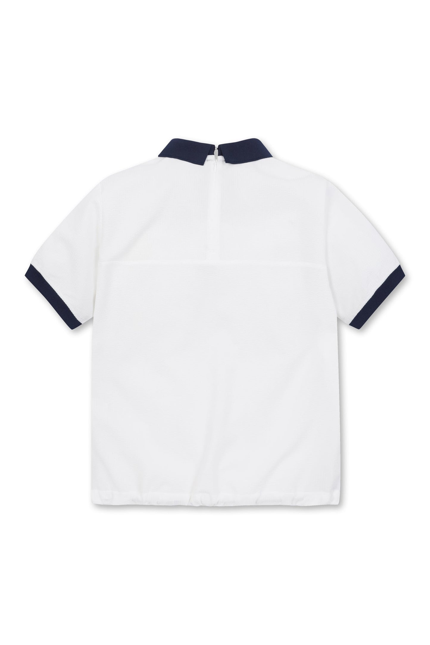 Jones x WAAC Women's Seersucker Polo - White