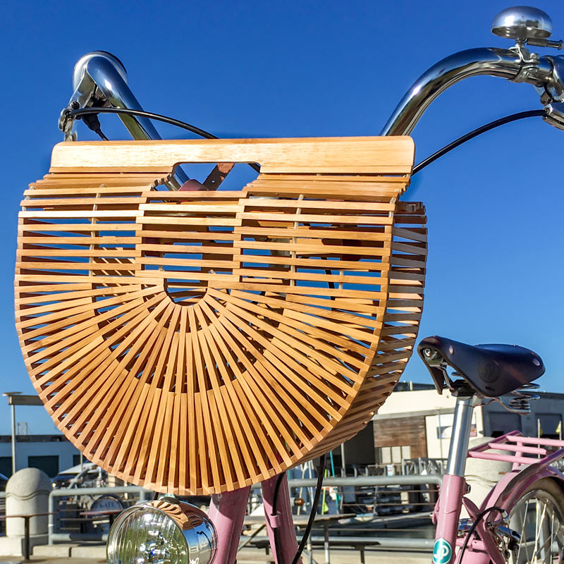 BIKE PRETTY®️ Half Circle Bamboo Bike Bag