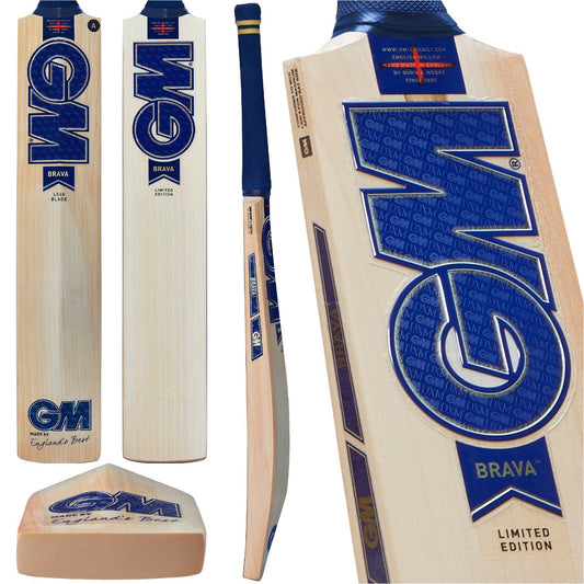 GM BRAVA L555 CRICKET BAT ORGINAL L.E  — PRIME ENGLISH WILLOW · SH SENIOR FULL SIZE