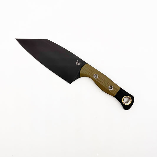 BENCHMADE STATION KNIFE 4010BK-01 5.82" BLACK CPM-154 BLACK/GREEN G-10 HANDLE