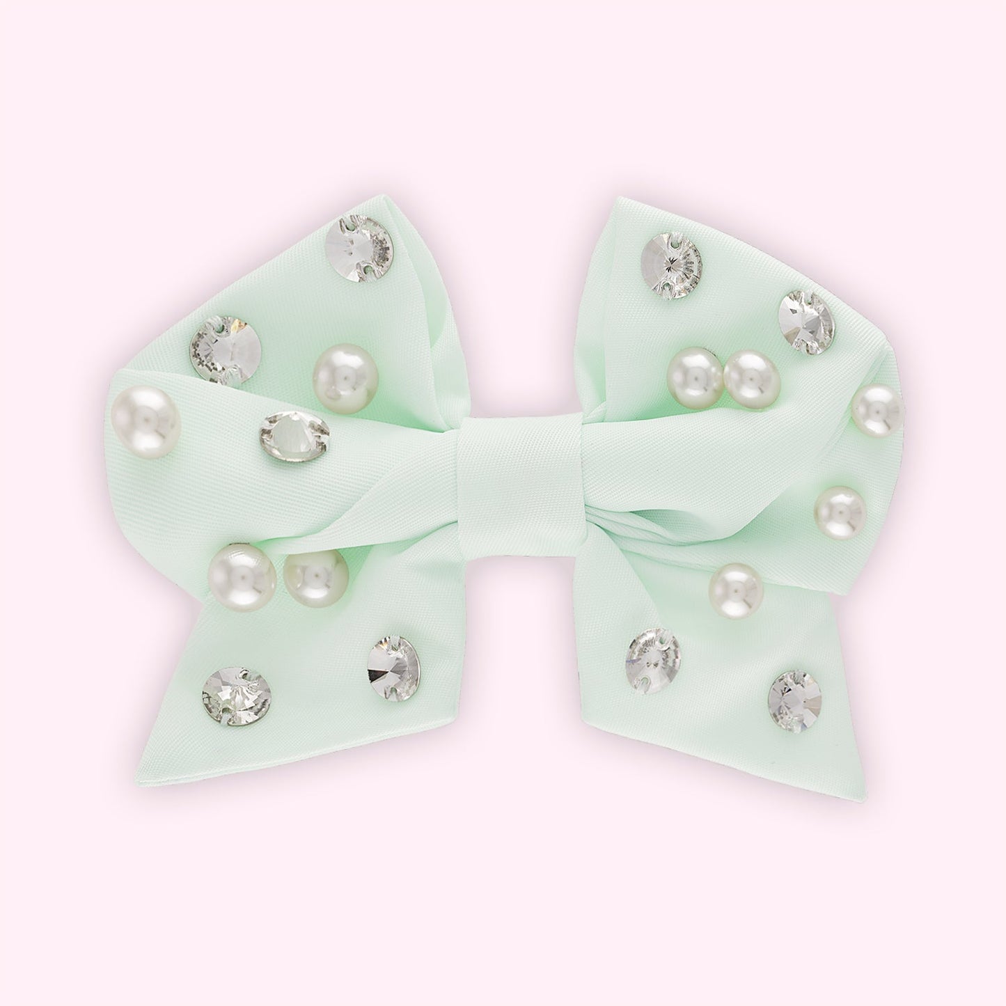 Crystal & Pearl Pastel Small Bow