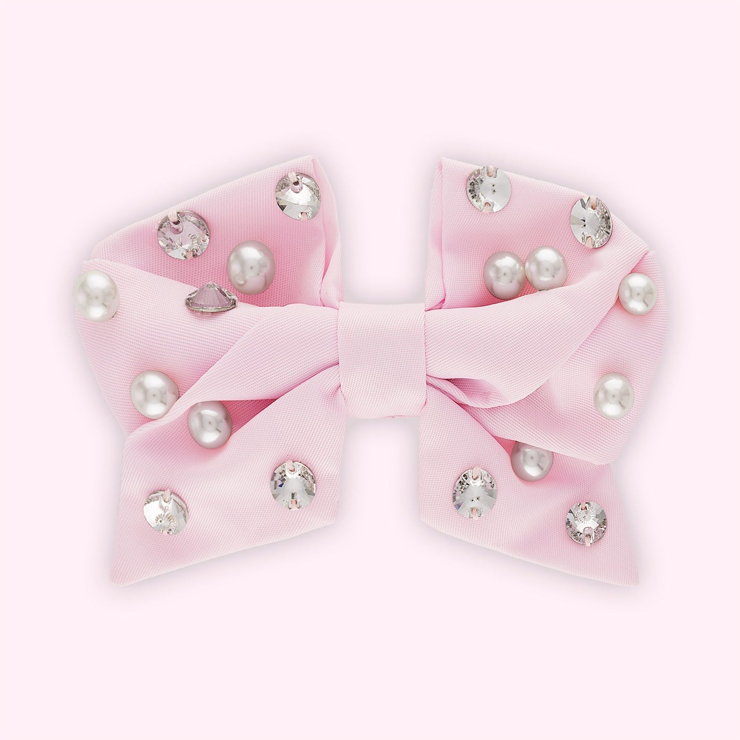 Crystal & Pearl Pastel Small Bow