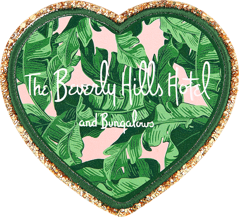 Glitter Varsity The Beverly Hills Hotel Heart Patch