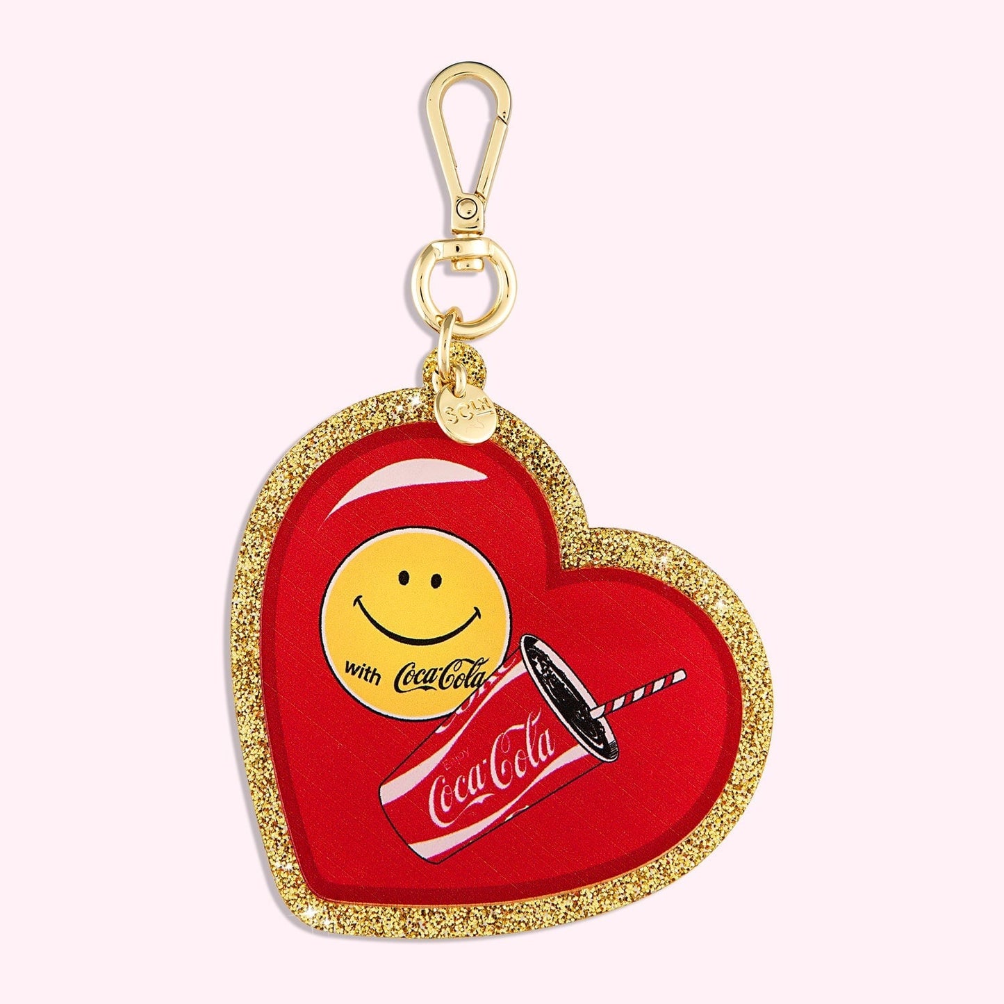 Smile with Coca-Cola Glitter Bag Charm