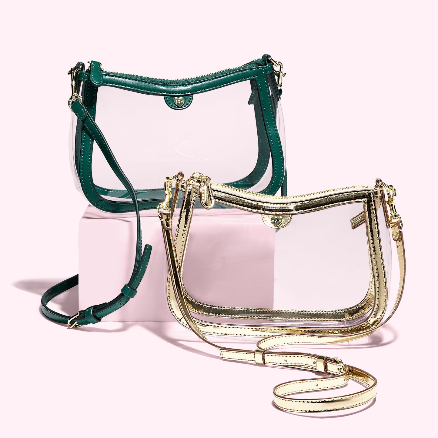 Clear Curved Crossbody Bag